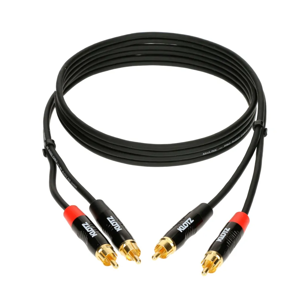 Klotz Klotz KTCC090 Klotz KT-CC090 Twin Kabel Czarny 0,9m 2xCHINC-2xRC - zdjecie 2