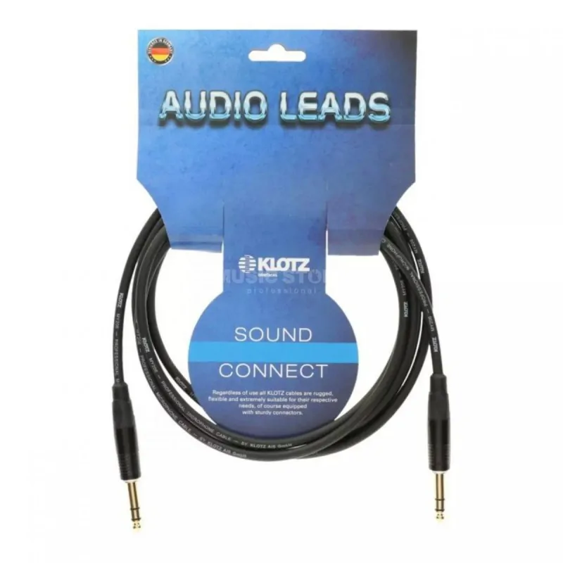 Klotz Klotz B3PP1K1000 kabel Jack 6,3 mm stereo na Jack 6,3 mm stereo 10m