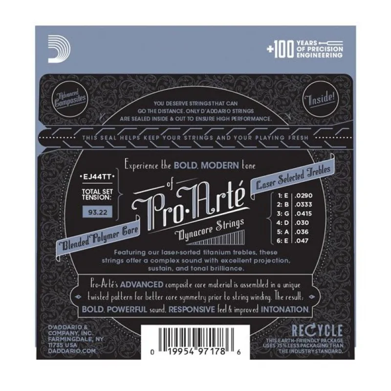 D'ADDARIO D'Addario EJ44TT struny git. klasycznej - zdjecie 2