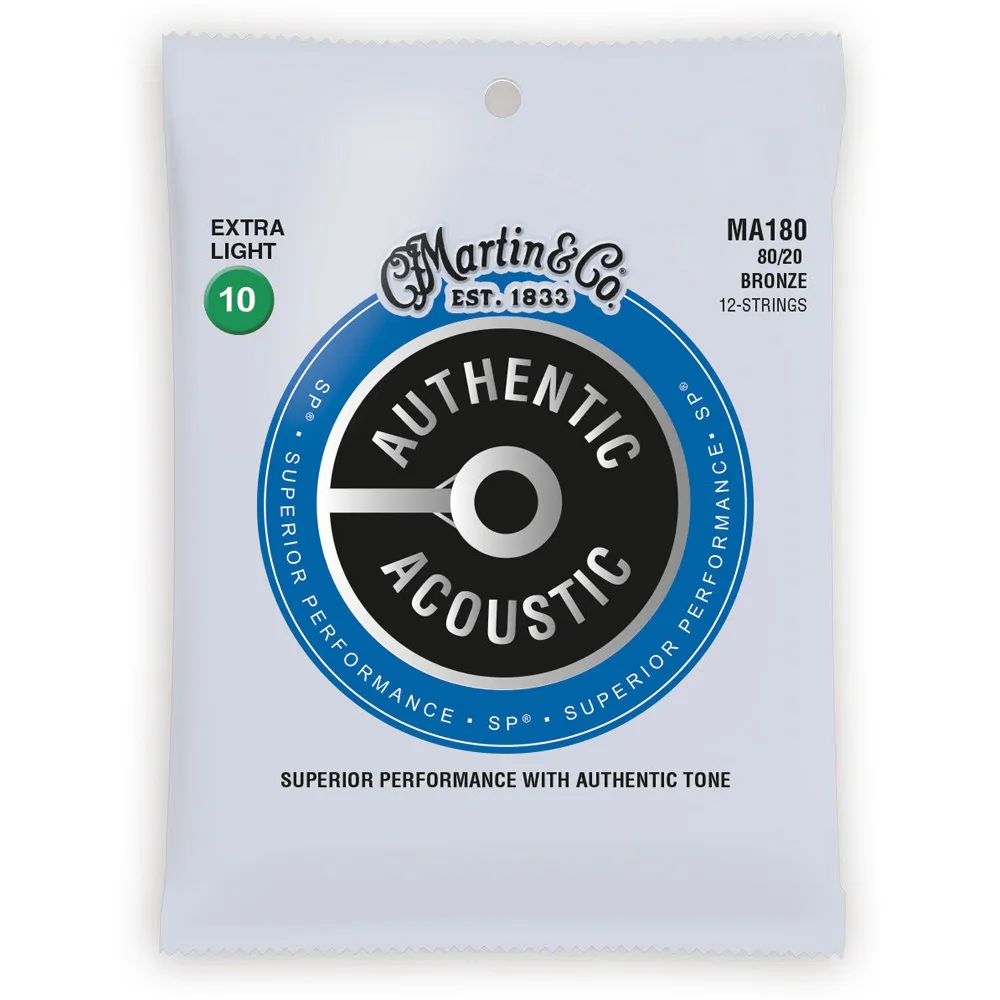 MARTIN Martin MA180 Extra Light (10-47) AA Bronze 80/20 struny do gitary 12-str akustycznej