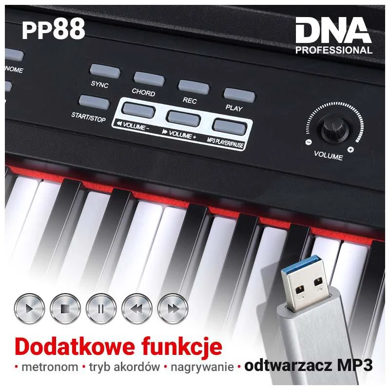 DNA DNA PP 88 pianino cyfrowe pełnowymiarowe keyboard - zdjecie 9