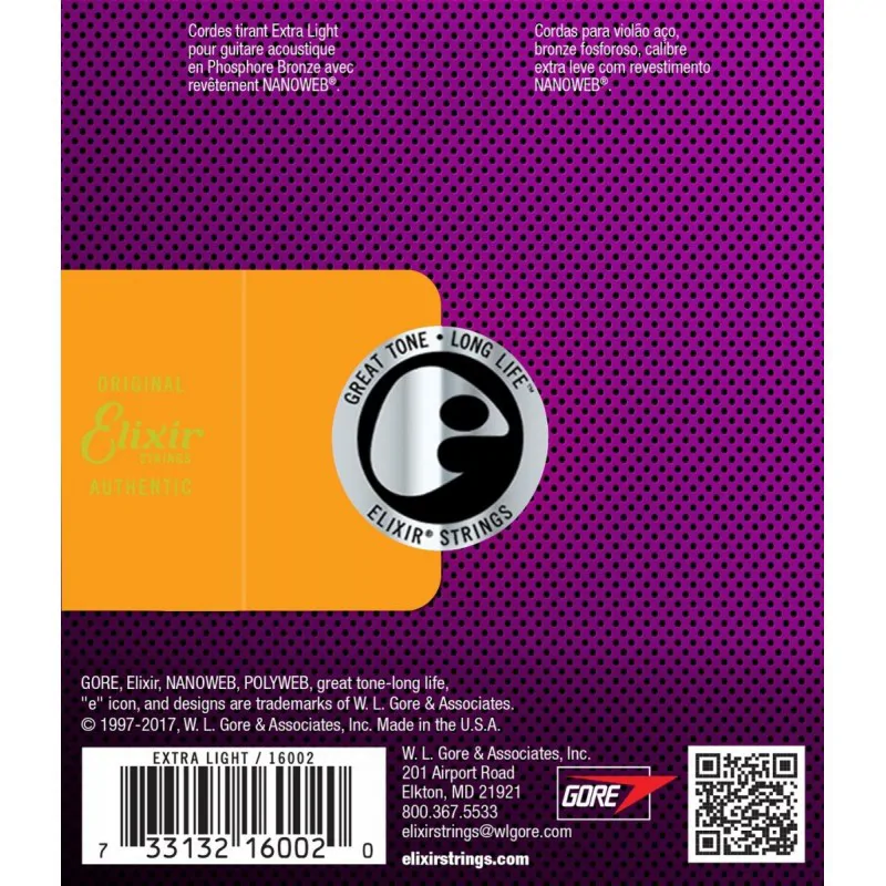 ELIXIR Elixir NanoWeb Phosphor Bronze Extra Light 10-47 - zdjecie 2