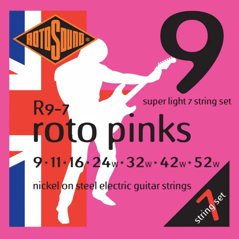 ROTOSOUND Rotosound R9-7 Struny do gitary elektrycznej Roto 9-52