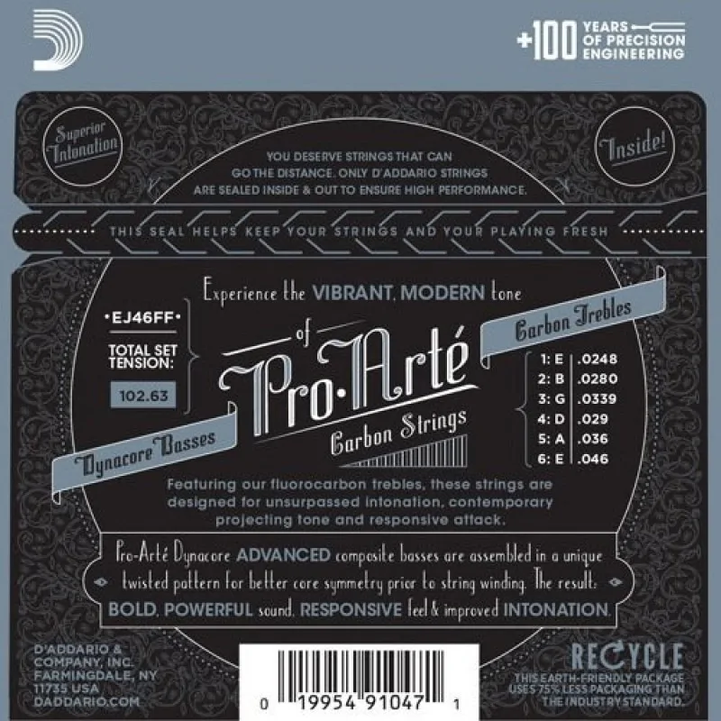 D'ADDARIO D'ADDARIO EJ46FF struny do gitary klasycznej - zdjecie 3