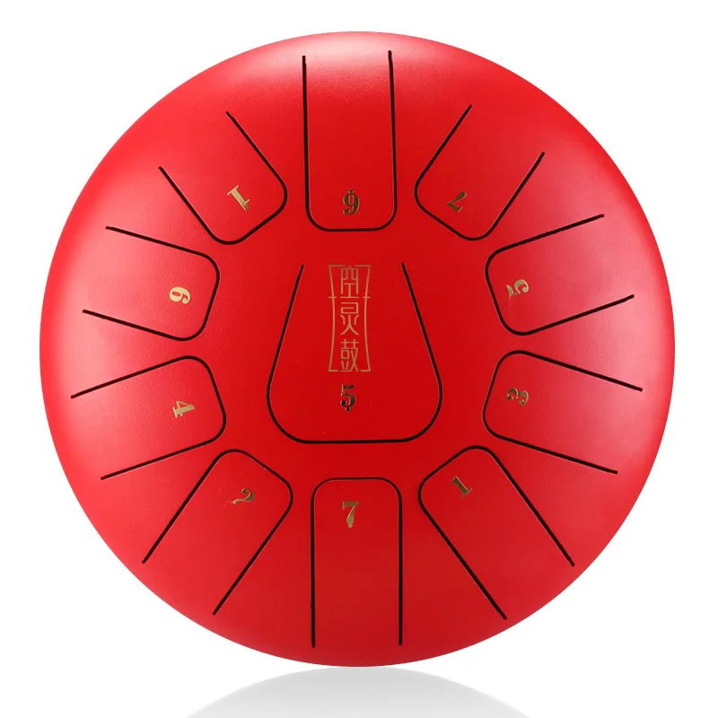 HLURU-WANGYOU Hluru-Wangyou THF11-12 Red Tongue Drum 11 notes 12"