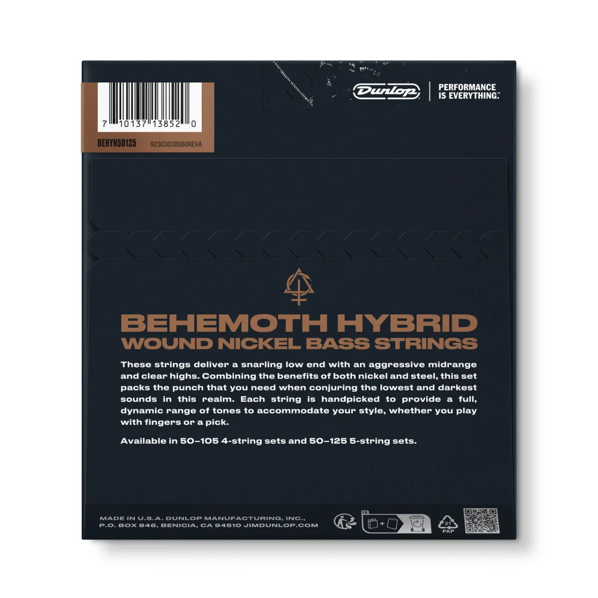 DUNLOP Dunlop Behemoth Hybrid 50-125 Nickel on steel - zdjecie 2