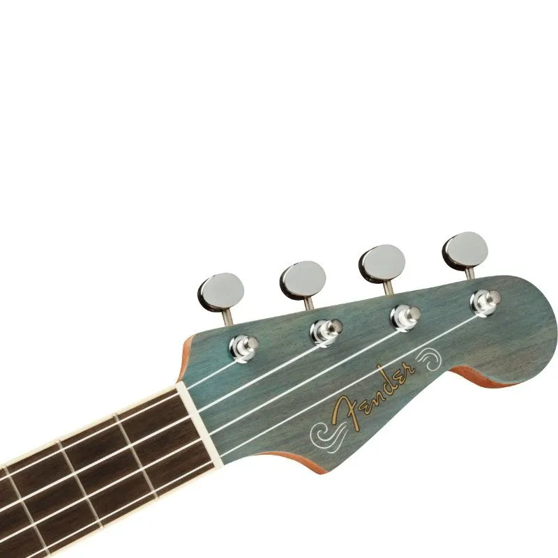FENDER Fender Dhani Harns ukulele Turquoise elektro - zdjecie 5