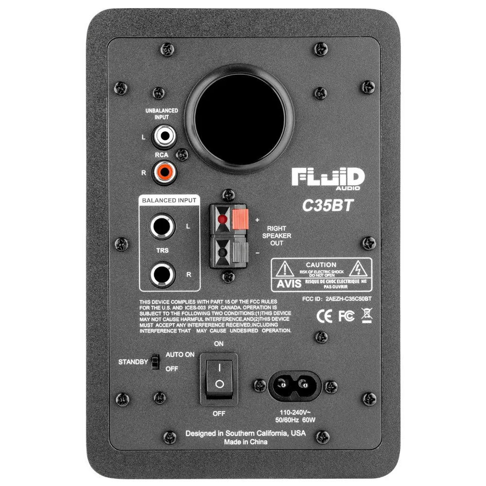 FLUID AUDIO Fluid Audio C35BT - Aktywny 3.5"-calowy dwudrożny monitor referencyjny studyjny z Bluetooth - zdjecie 3