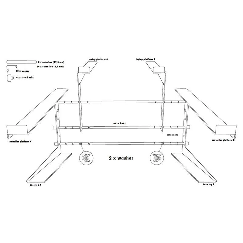 STAND4ME STAND4ME LT PRO statyw pod laptop kontroler mikser - zdjecie 3