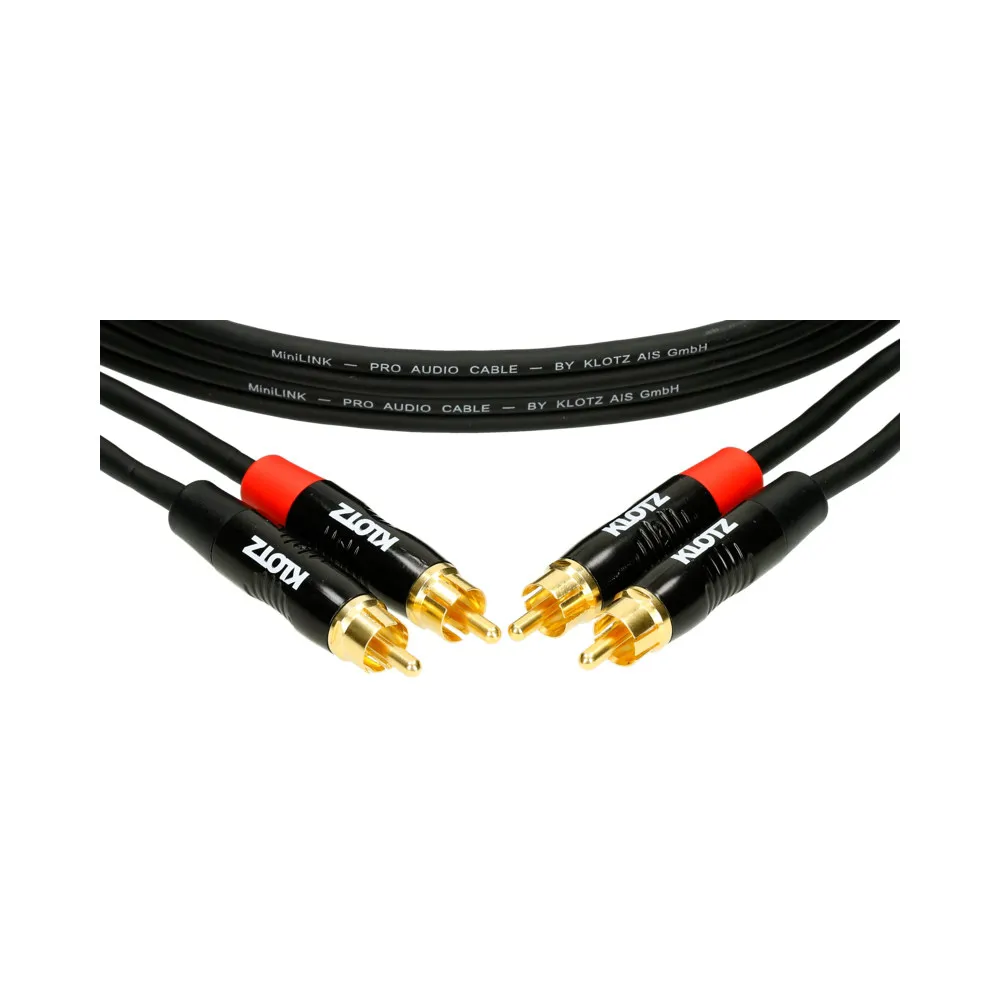Klotz Klotz KTCC150 Twin Kabel Czarny 1,5m 2xRCA-2xRCA - zdjecie 2