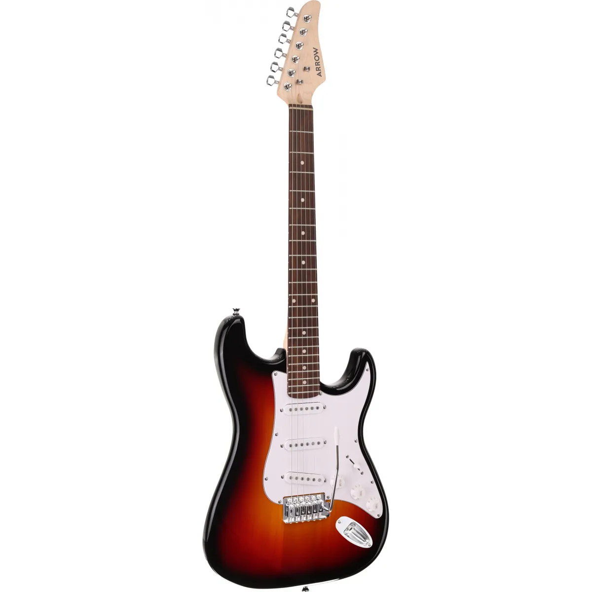 Arrow Arrow Tonecaster ST 111 Tobacco Burst Rosewood/White gitara elektryczna - zdjecie 2