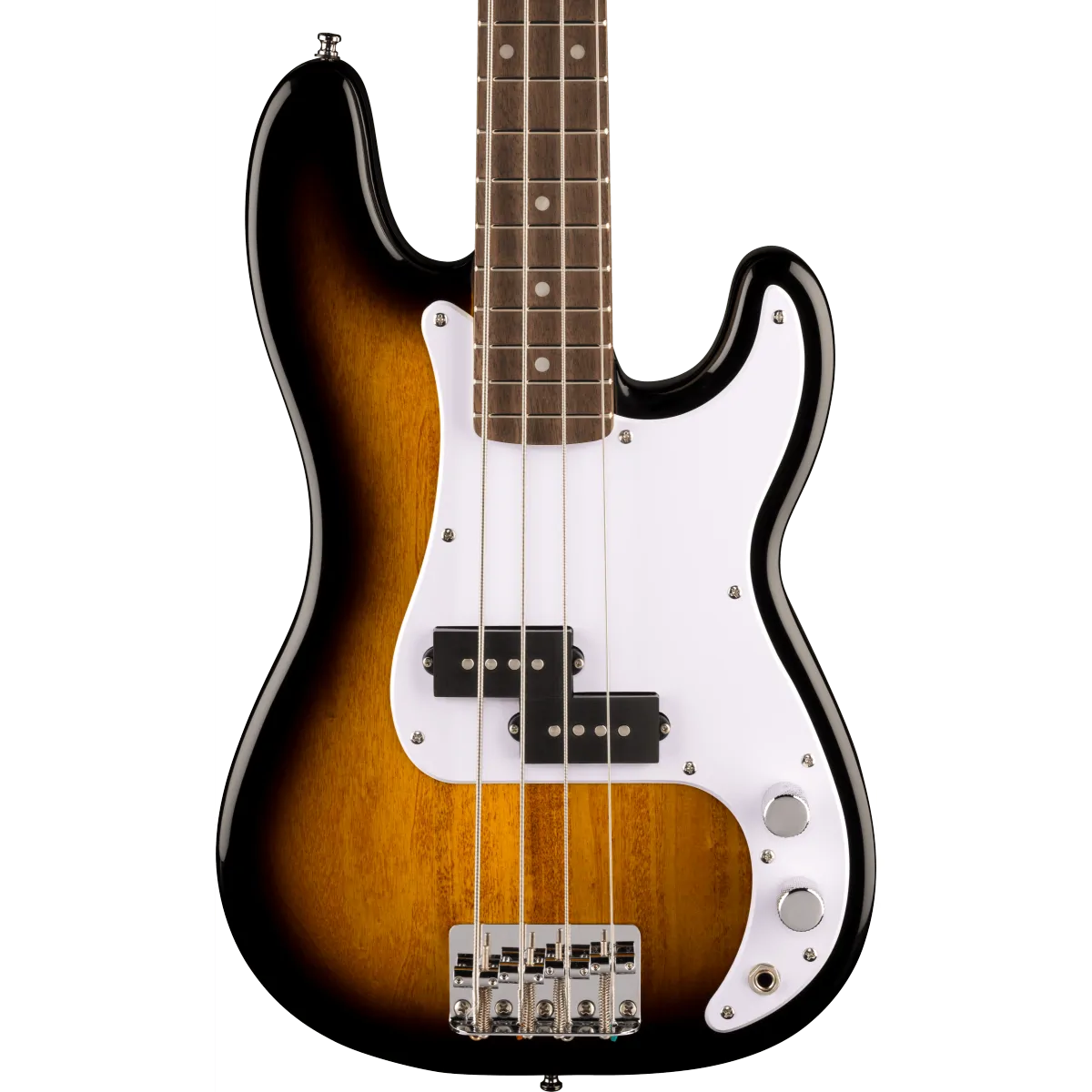 Squier Squier Mini Precision Bass Laurel Fingerboard White Pickguard 2-Color Sunburst - zdjecie 3