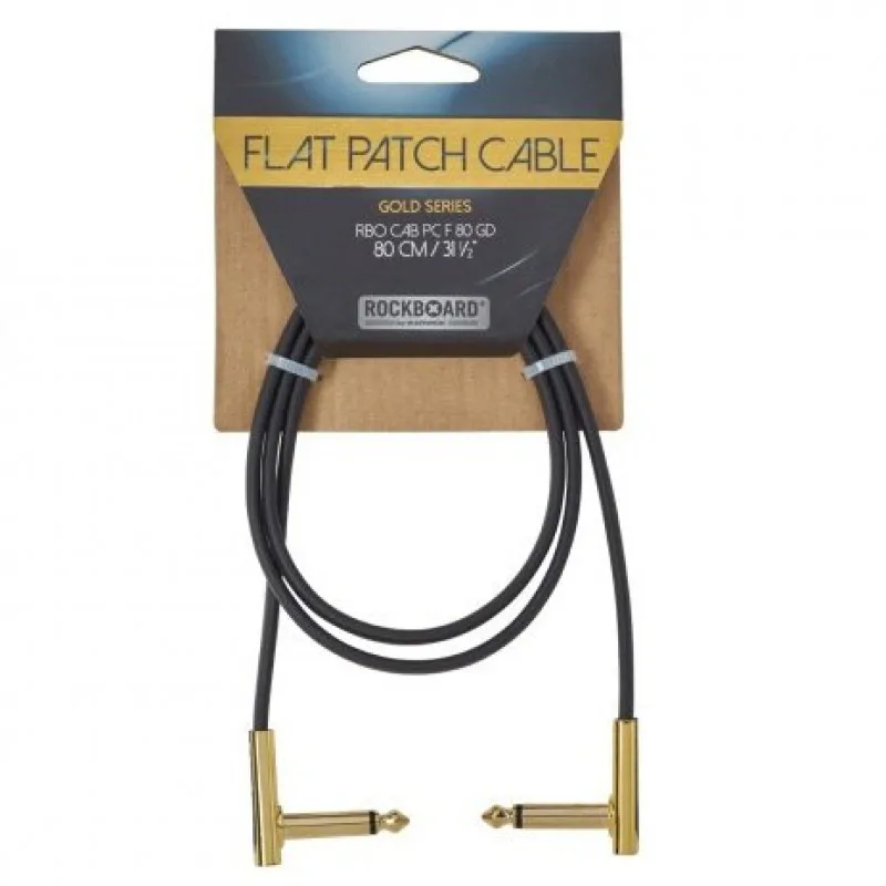 Rockboard Rockboard Flat 80 Gold kabel 80cm złączka jack - zdjecie 2