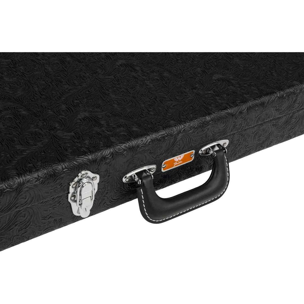 FENDER Fender Waylon Jennings Strat Tele Case Black Tooled Leather - zdjecie 3