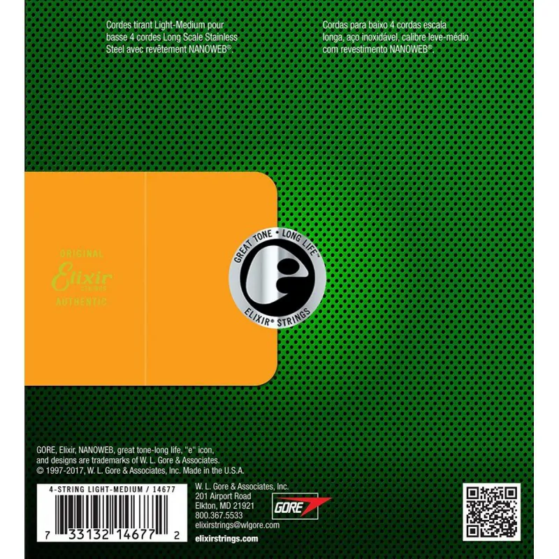 ELIXIR Elixir NanoWeb Steel 45-105 struny do gitary basowej - zdjecie 2