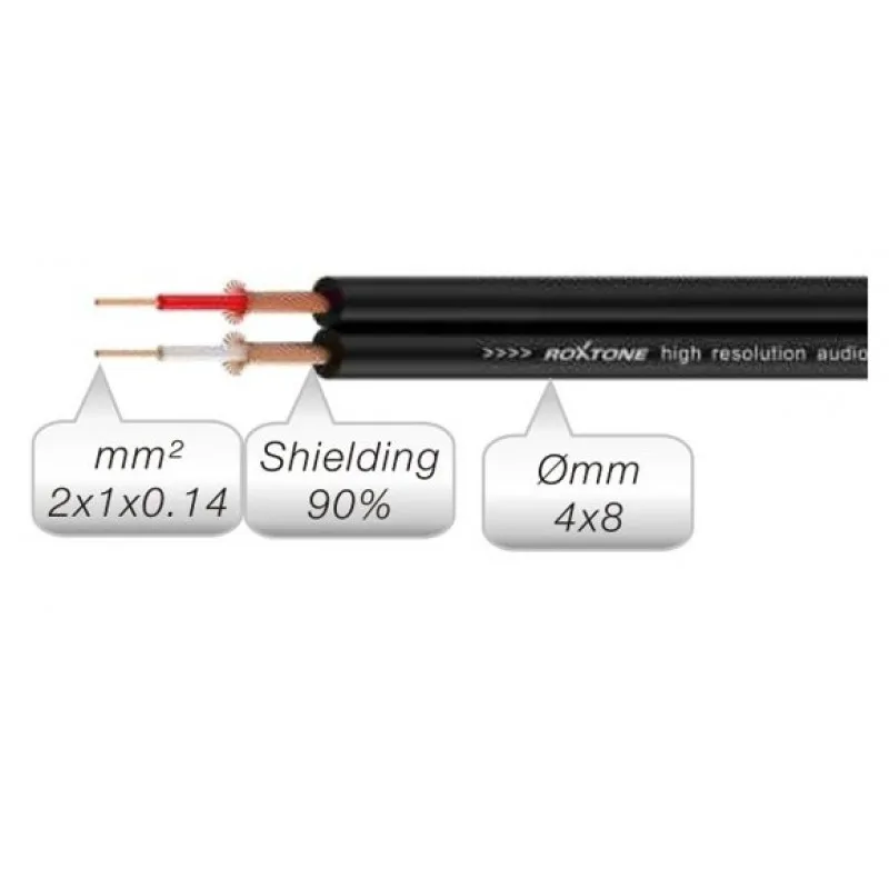 Roxtone Roxtone RAYC110L1 kabel audio jack- 2x RCA 1m - zdjecie 2