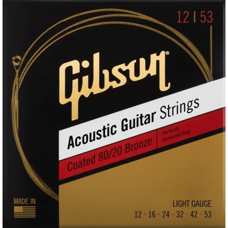 Gibson Gibson SAG-CBRW12 Bronze 80/20 12-53 Coated struny do gitary akustycznej - zdjecie 2
