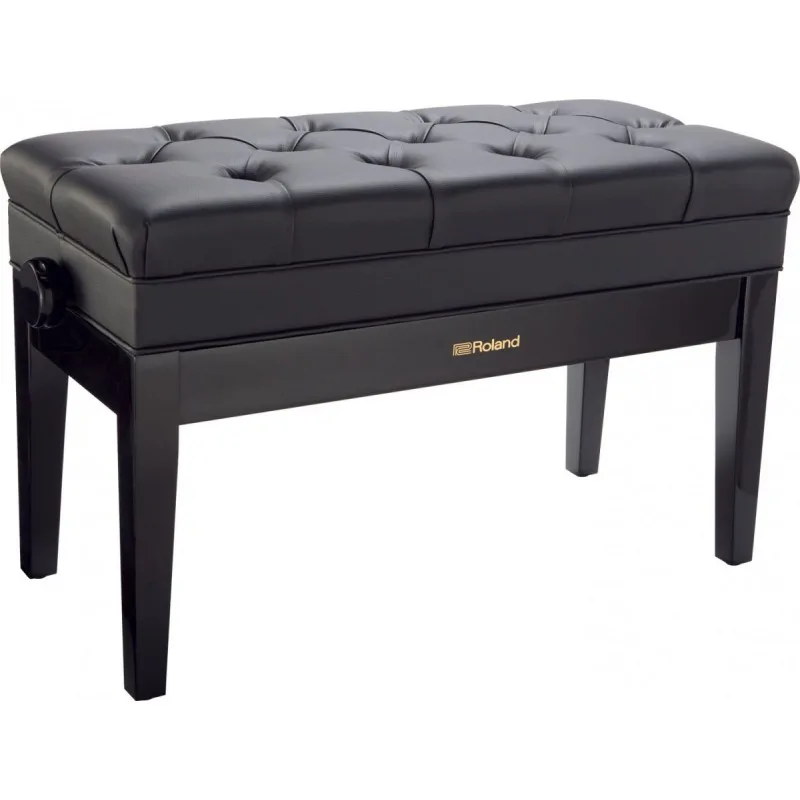 ROLAND Roland RPB-D500PE podwójna ława do pianina czarny połysk regulowana ze schowkiem