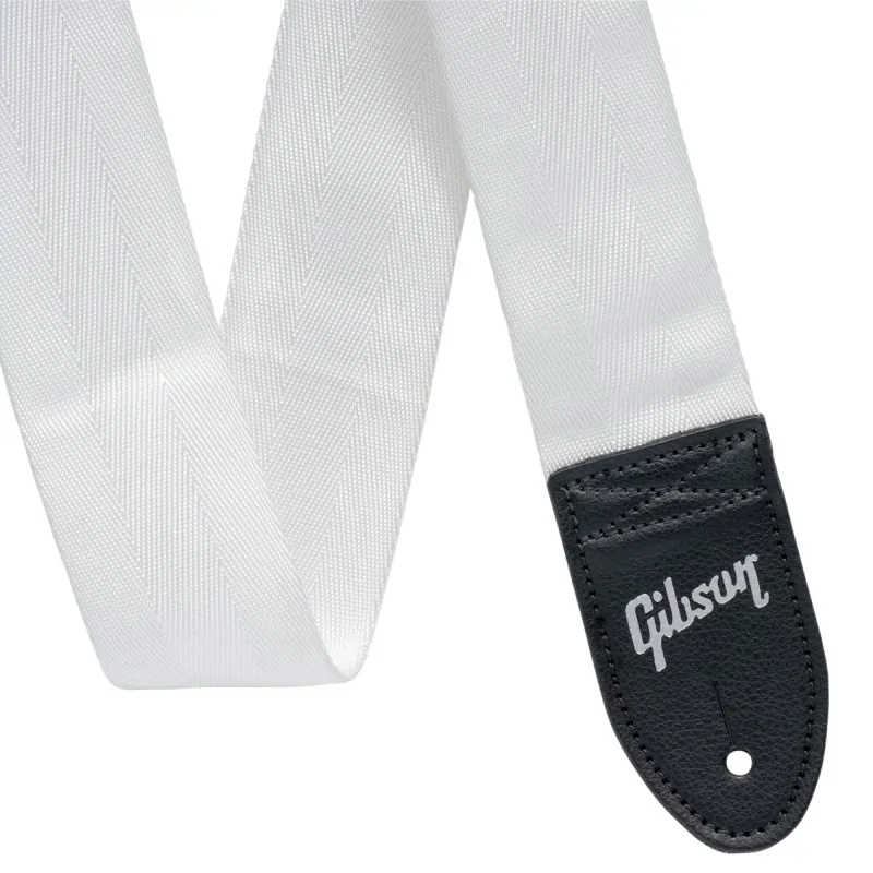 Gibson Gibson ASBELT-WHT The Seatbelt White pas do gitary - zdjecie 2