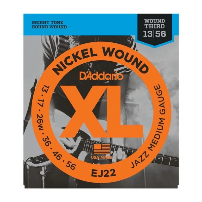 D'ADDARIO D'Addario EJ22 struny do gitary elektrycznej 13-56 jazz