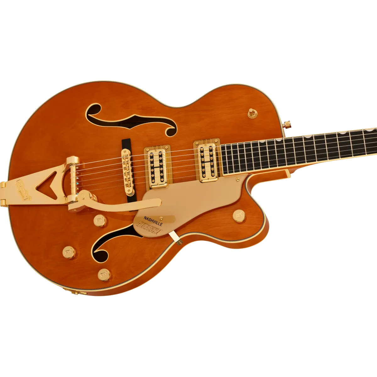 Gretsch Gretsch Synchromatic Nashville Hollow Body Single-Cut with Bigsby Ebony Fingerboard 50's Orange Stain - zdjecie 4