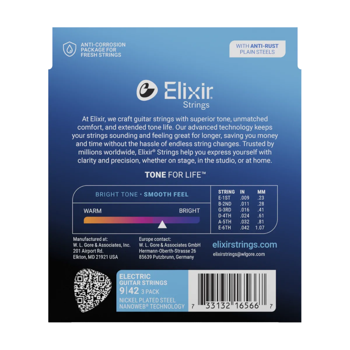 ELIXIR Elixir 9-42 3-pak Nanoweb struny do gitary akustycznej 16566 - zdjecie 2