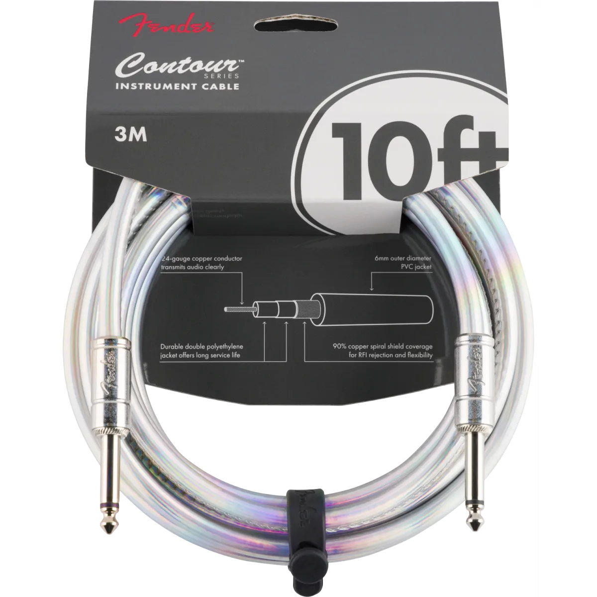 FENDER Fender GALAXY Contour Instrument Cable Iridescent 3m kabel instrumentalny