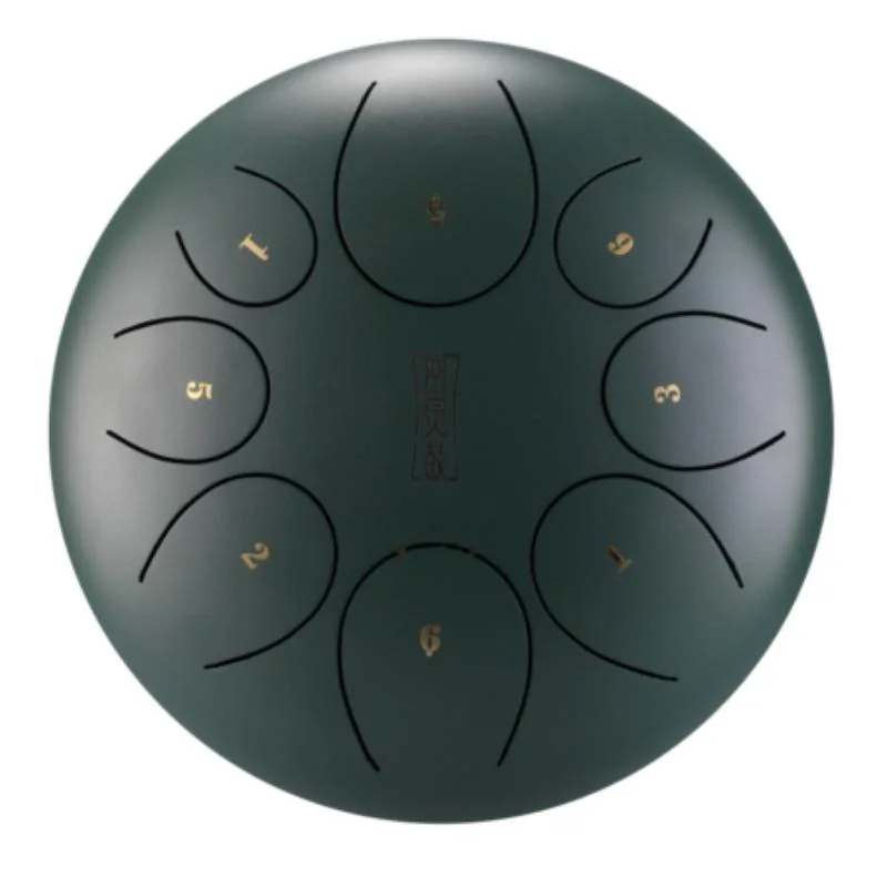 Hluru Hluru Round tongue drum 12'' 8 ton TY8-12-MineralGreen
