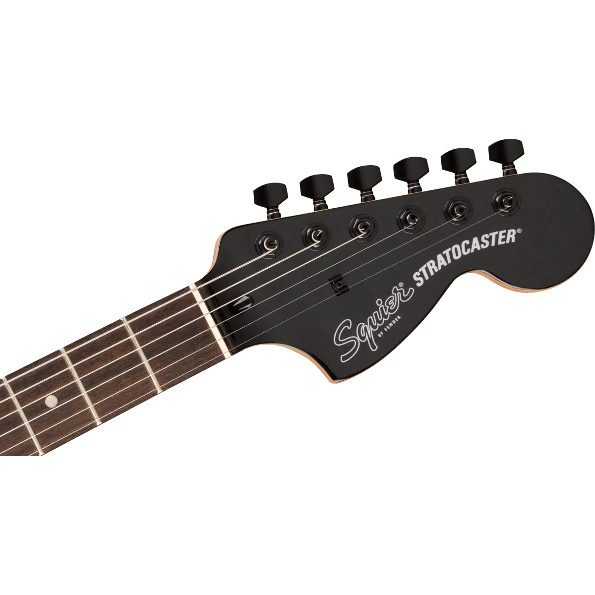 Squier Squier FSR Affinity Stratocaster HH Laurel Fingerboard Black Pickguard Black Hardware Matching Headstock Metallic Black - zdjecie 4