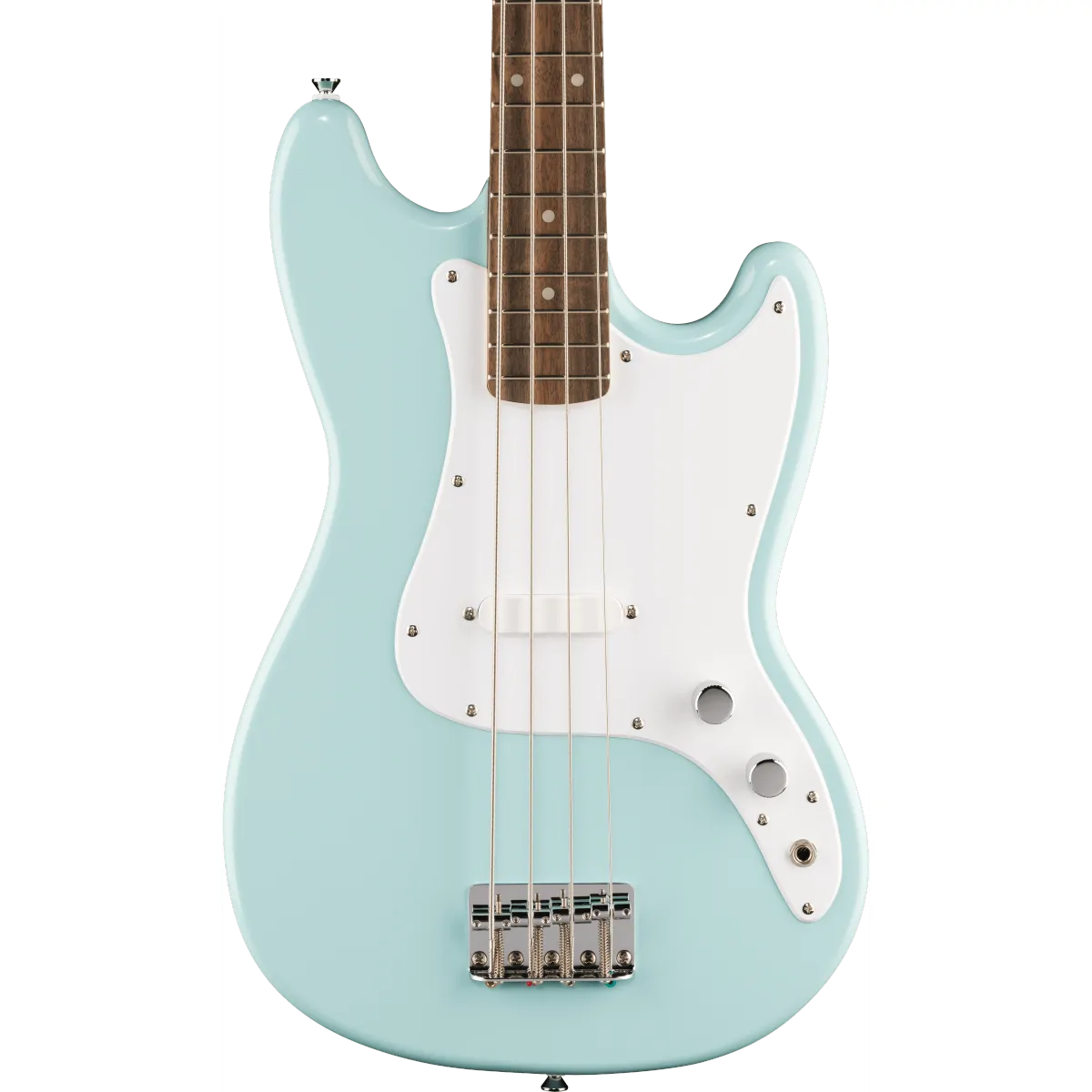 Squier Squier Sonic Bronco Bass Laurel Fingerboard White Pickguard Daphne Blue - zdjecie 3