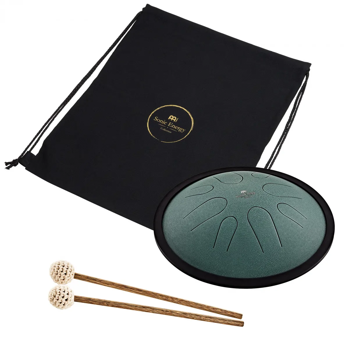 Meinl Sonic Energy MEINL Sonic Energy 10" Compact Steel Tongue Drum, B Moll, 8 Notes, 432 Hz, Dark Green CSTD1DG - zdjecie 2