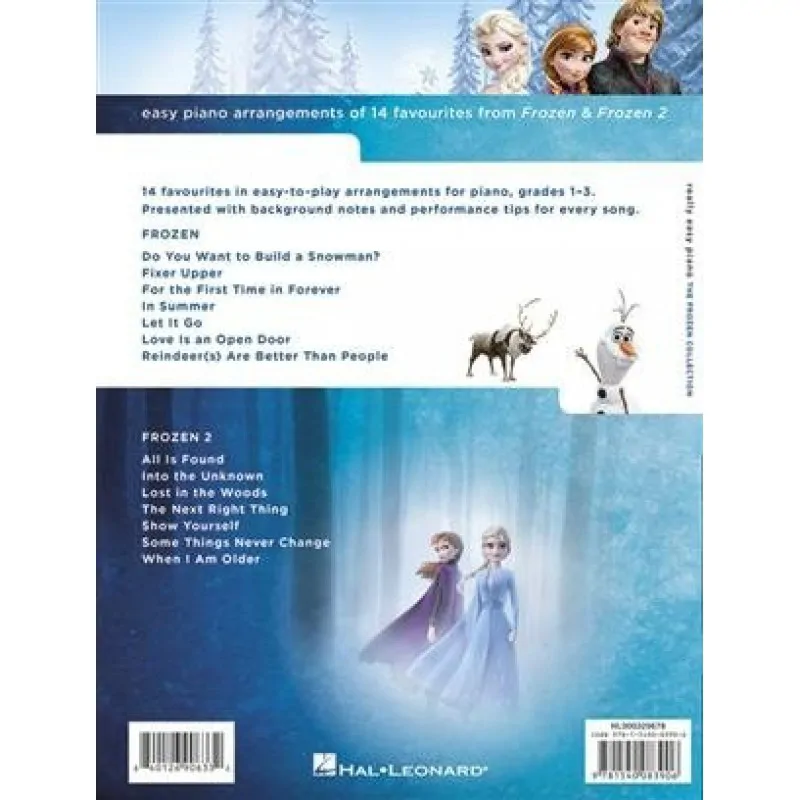 Hal Leonard Really Easy Piano: the Frozen Collection