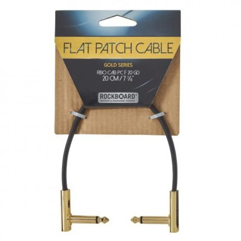 Rockboard Rockboard Flat 20 Gold kabel 20cm złączka jack - zdjecie 2