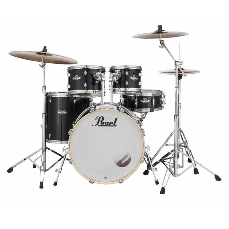 Pearl Pearl Export Jet Black 22,10,12,16+14+hardware+sabian zestaw