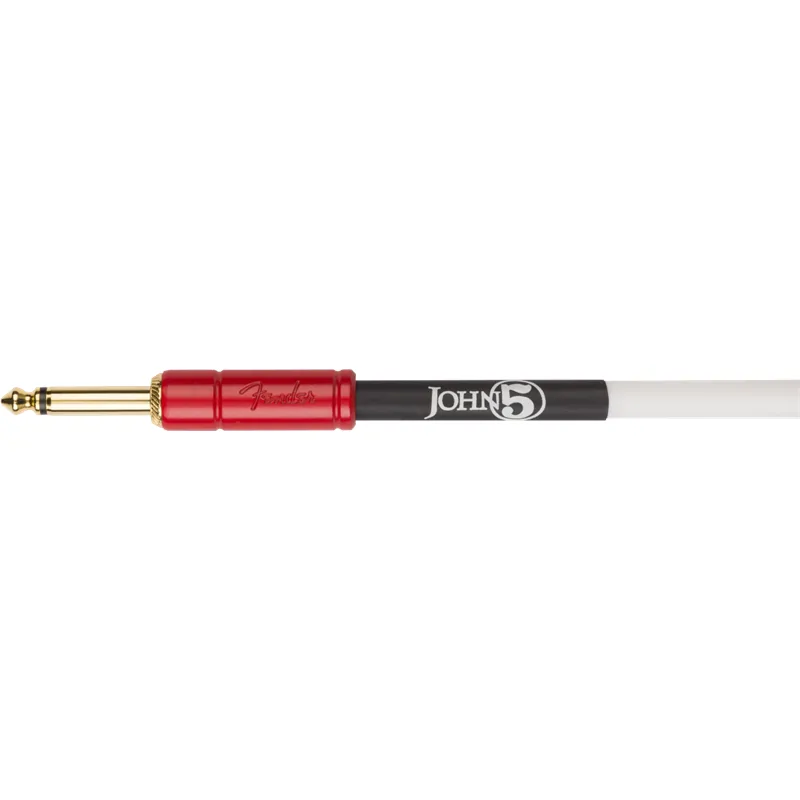FENDER Fender John 5 Instrument Cable White and Red 10' - zdjecie 4