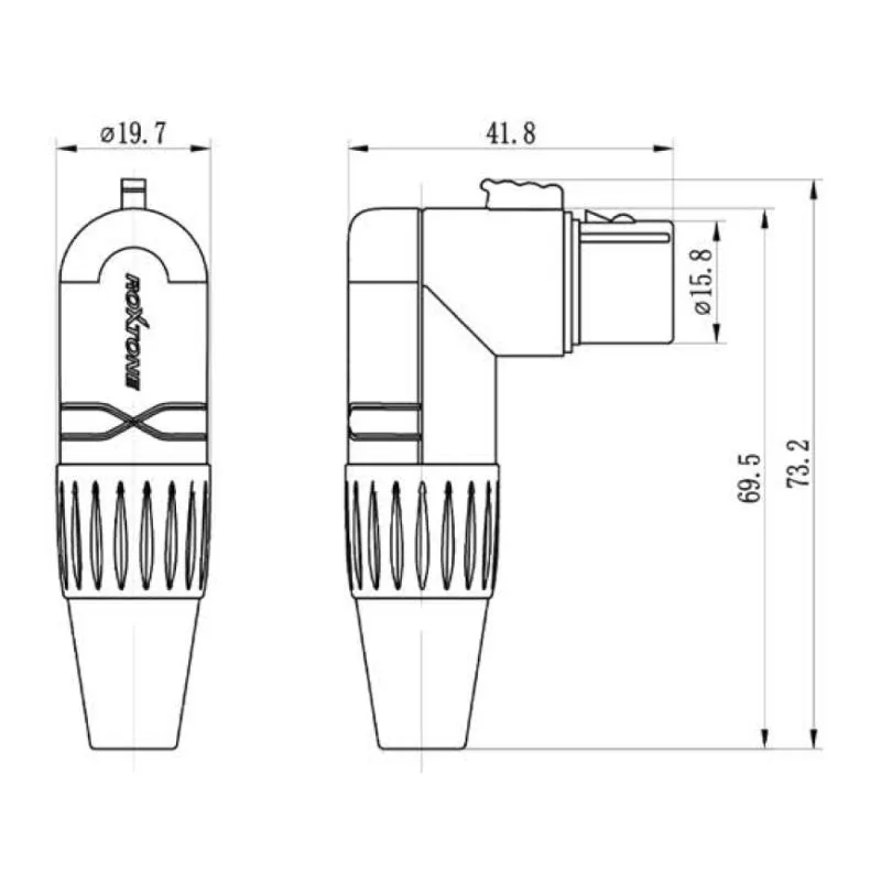 Roxtone Roxtone RX3RFP-NT Gniazdo kątowe typu XLR - zdjecie 4
