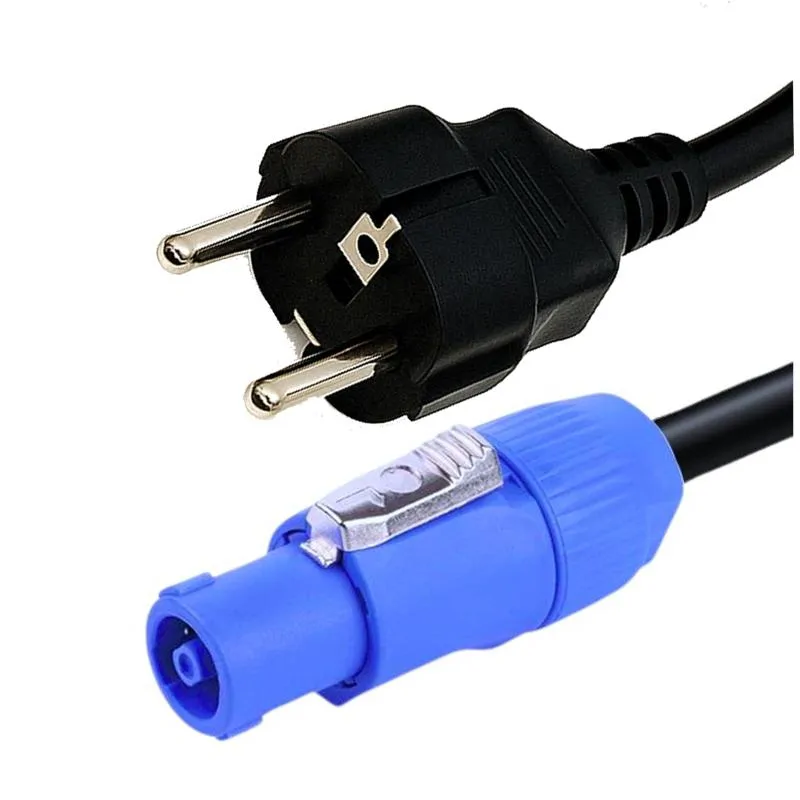 CABLE4ME CABLE4ME POWERCON IN 2M kabel przewód zasilający do oświetlenia nagłośnienia 3x2,5 mm² IP20 wtyczka typu F Schuko - zdjecie 2