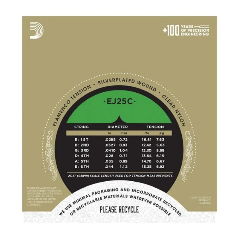 D'ADDARIO D'Addario EJ25C struny do gitary klasycznej flamenco - zdjecie 2