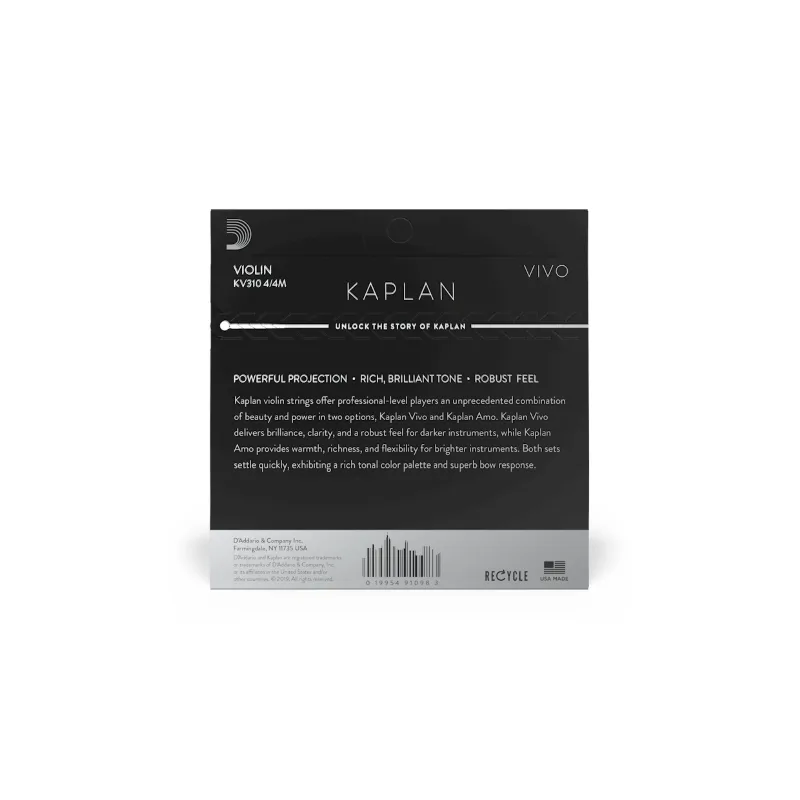 D'ADDARIO D'Addario Kaplan Vivo 4/4 - zdjecie 2
