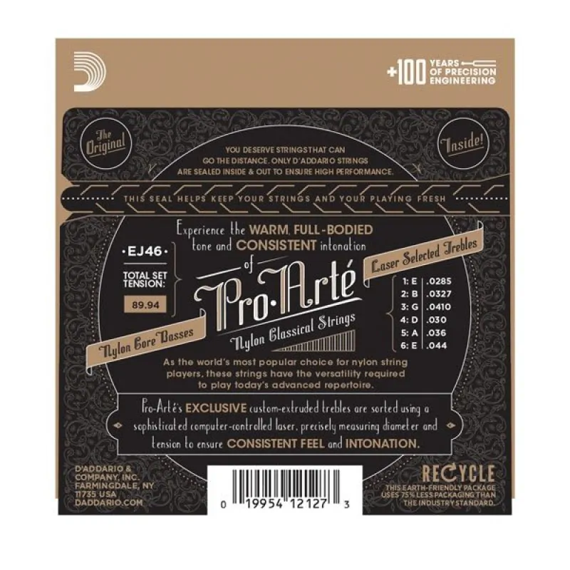 D'ADDARIO D'Addario EJ46 - Pro-Arte, twardy naciąg - zdjecie 2