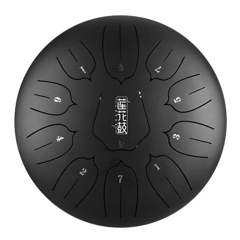 Hluru Tongue Drum Hluru Lotus THL11-10 Charcoal