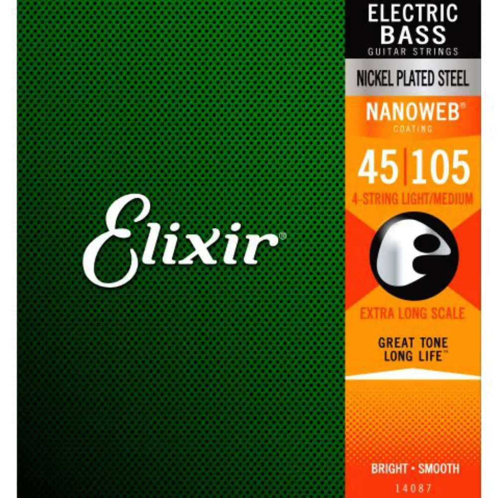 ELIXIR Elixir 14087 Nanoweb 45-105 Extra Long Scale struny gitary basowej