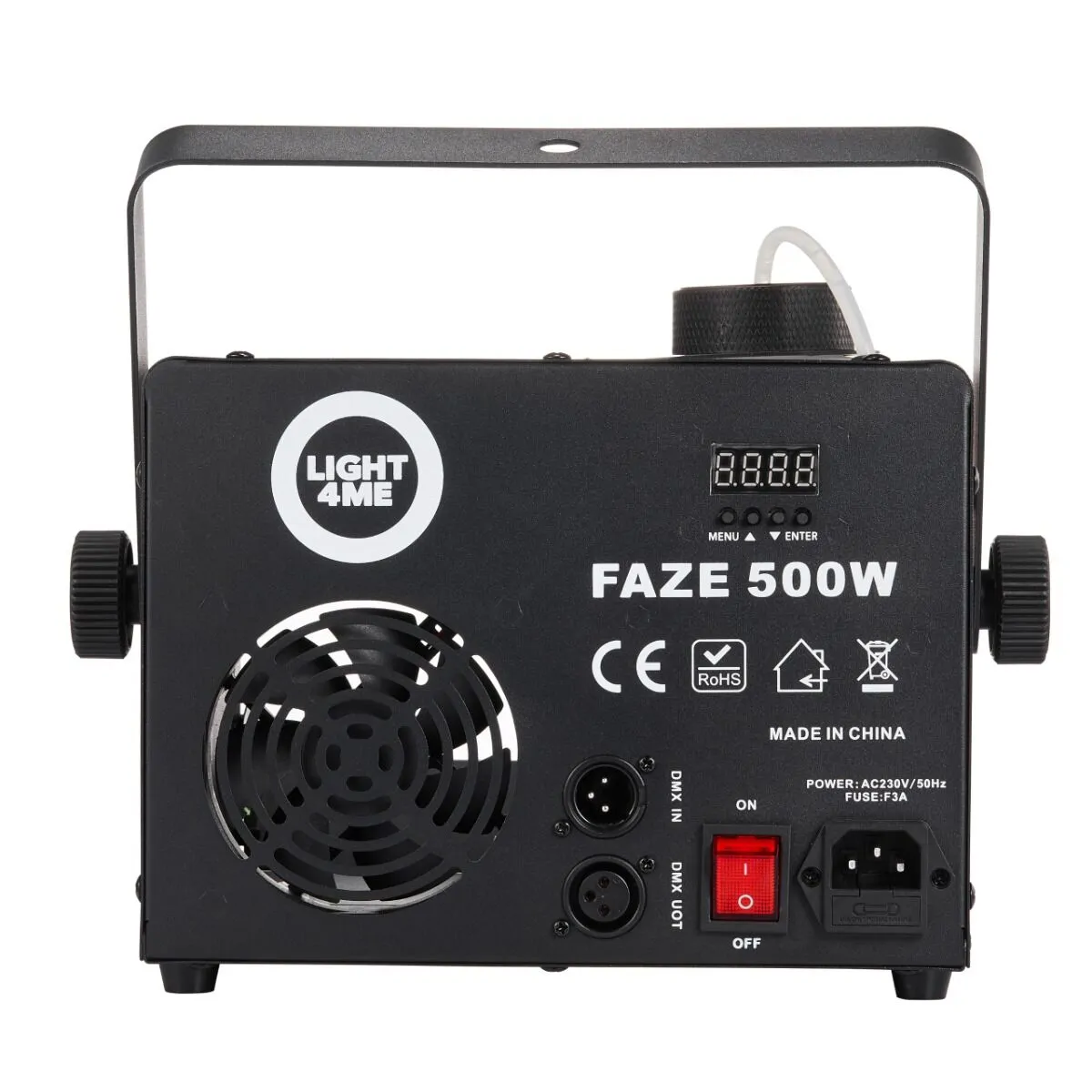 LIGHT4ME LIGHT4ME FAZE 500W generator wytwornica dymu mgły DMX pilot bezprzewodowy uchwyt montażowy - zdjecie 6
