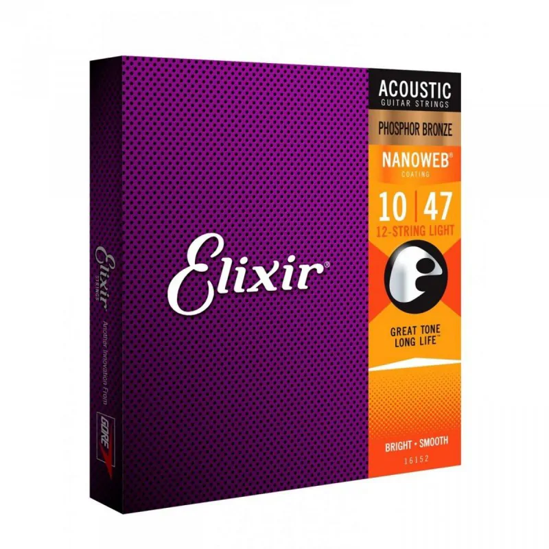 ELIXIR Elixir 16152 Nanoweb struny do gitary 12 strunowej 10-47 - zdjecie 2