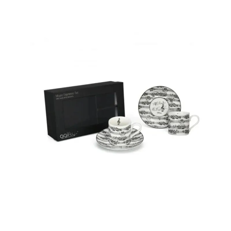 PWM Agifty M7018 Espresso Set filiżanki spodki para kpl