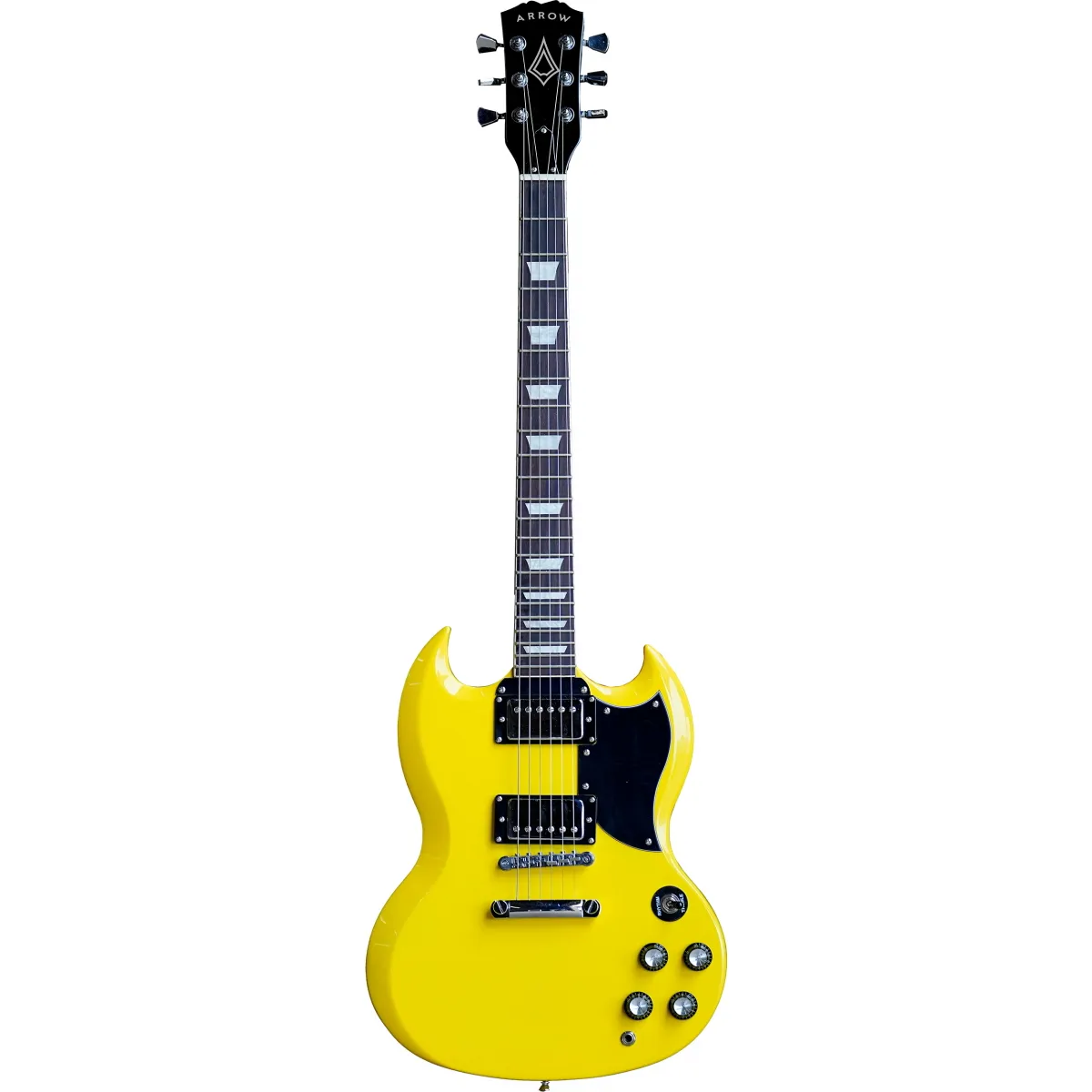 Arrow Arrow Twincut SG22 Banana Custard Rosewood/Black gitara elektryczna