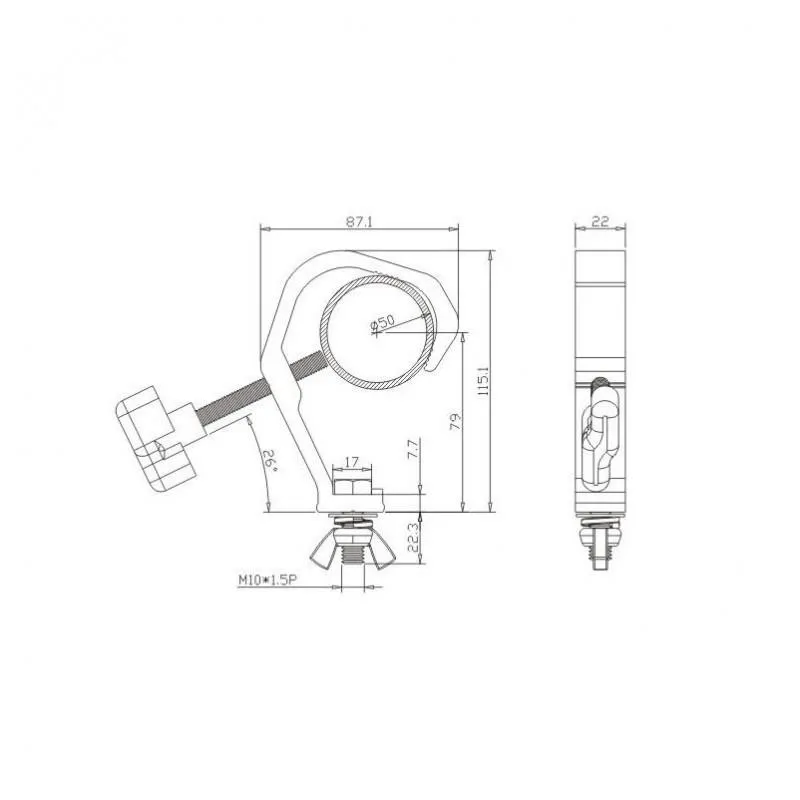 STAND4ME STAND4ME HAK UCHWYT do świateł do 50 KG 48-51mm SR - zdjecie 2
