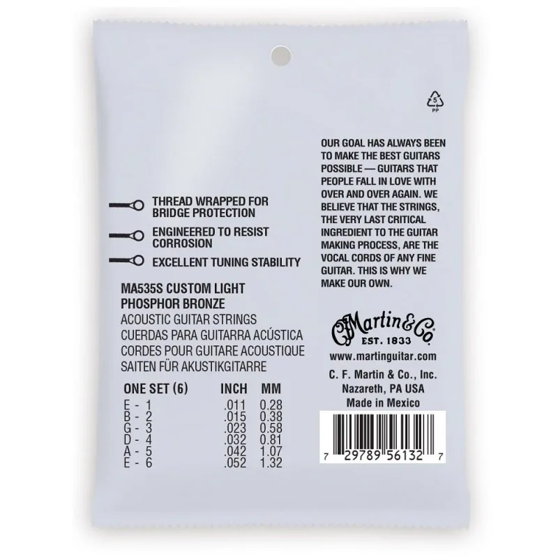 MARTIN Martin MA535S Authentic Marquis 11-52 phosphor bronze struny akustyczne - zdjecie 2