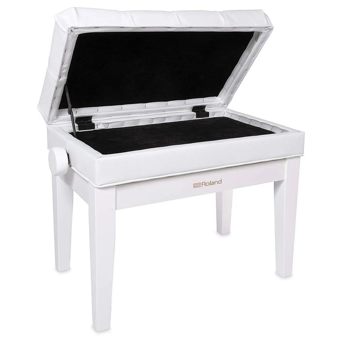 ROLAND Roland RPB-500PW ława do pianina biały połysk regulowana ze schowkiem - zdjecie 2