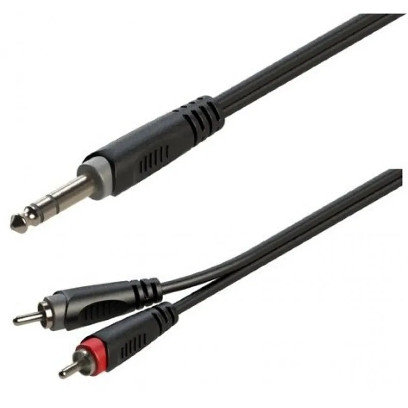 Roxtone Roxtone RAYC110L1 kabel audio jack- 2x RCA 1m